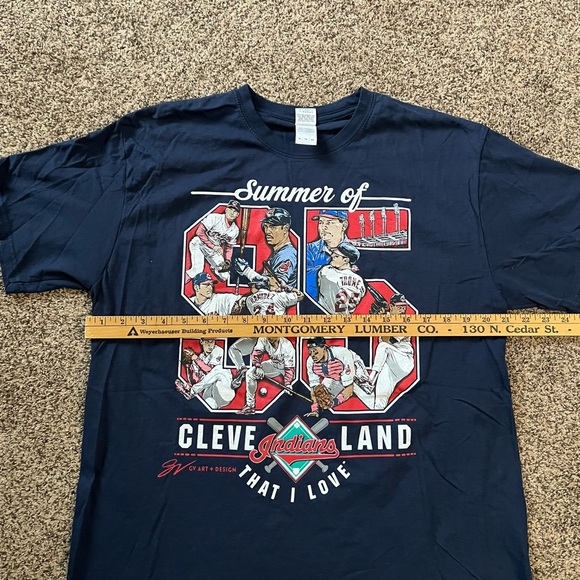 Cleveland Indians Summer of 95 Throwback T Shirt XL Thome Ramirez Alomar Pepsi - Picture 5 of 7
